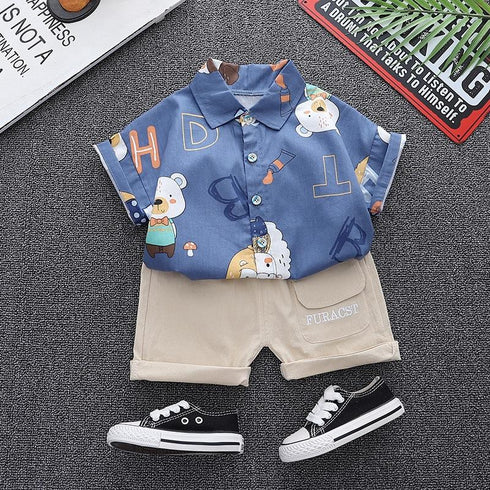 Boys summer suit two-piece set